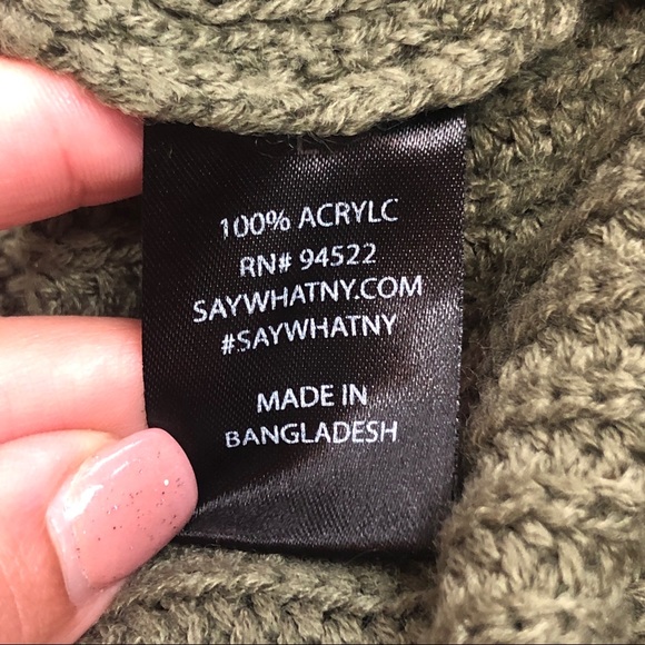 Dark Green Sweater Dress W/ Cowl Neck Size Large - Picture 5 of 8